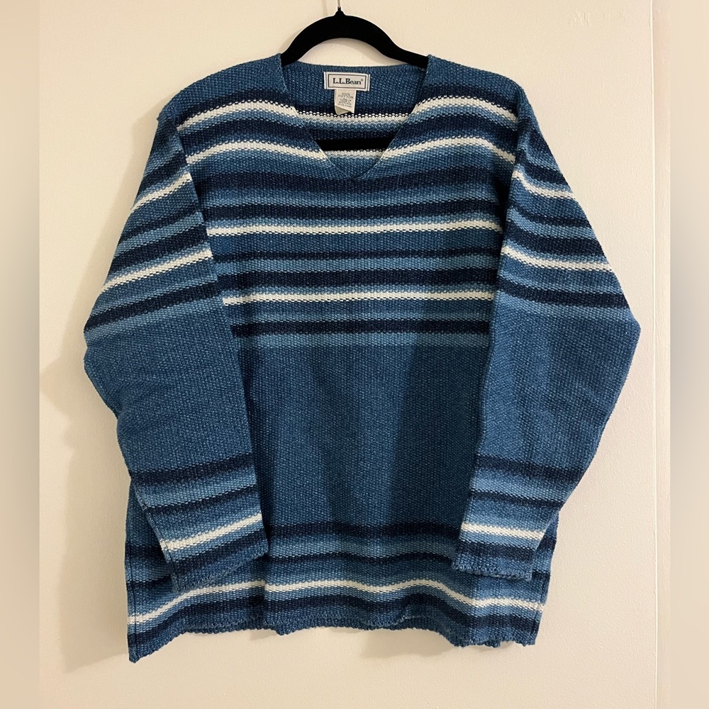 Vintage L.L. Bean V-Neck Striped Sweater